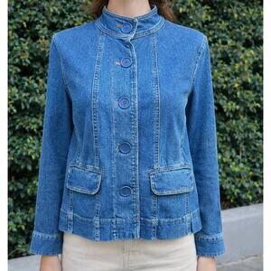 Jones New York Denim Stretch Blue Jean Jacket Medium Women’s